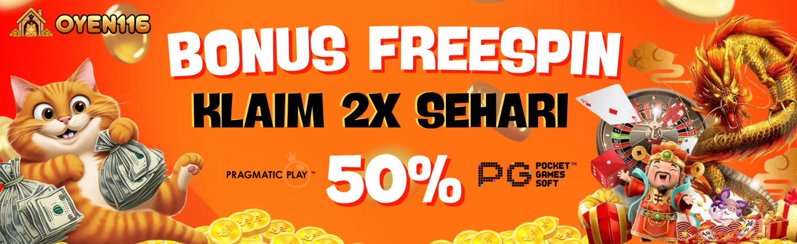 BONUS FREESPIN/ BUYSPIN PRAGMATIC DAN PG SOFT 50%